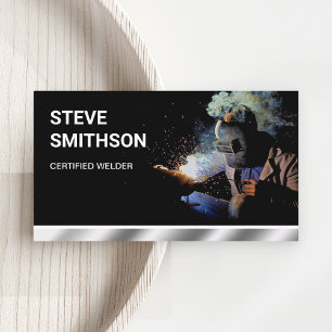 Steel Metallic Metal Works Welding Service Welder Business Card