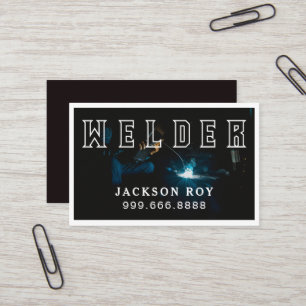 Steel Metallic Metal Works Welding Service Welder Business Card