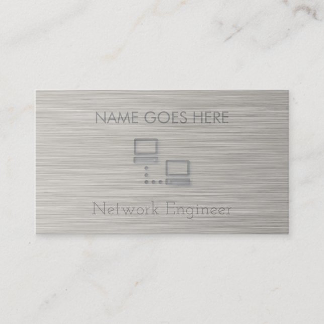 "Steel" Network Engineer Business Cards (Front)