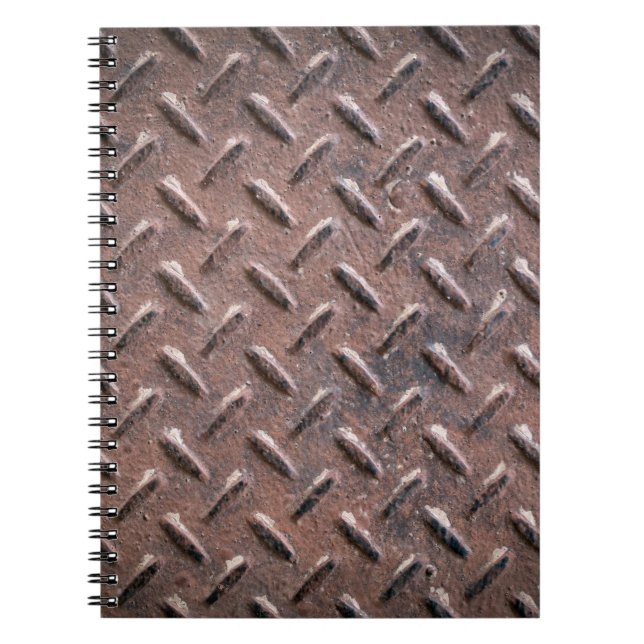 Steel old surface plates non slip patter. abstract notebook (Front)