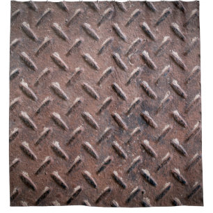 Steel old surface plates non slip patter. abstract shower curtain