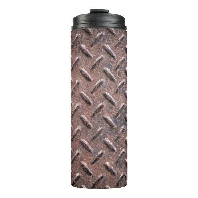 Steel old surface plates non slip patter. abstract thermal tumbler (Front)