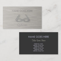 "Steel" Optician Business Cards