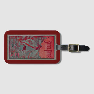 Steel Pier via Pennsylvania Railroad     Luggage Tag
