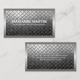 Steel Plated Background   Industrial  Business Card