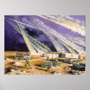 Steel Rain Desert Storm Missles by Frank M. Thomas Poster