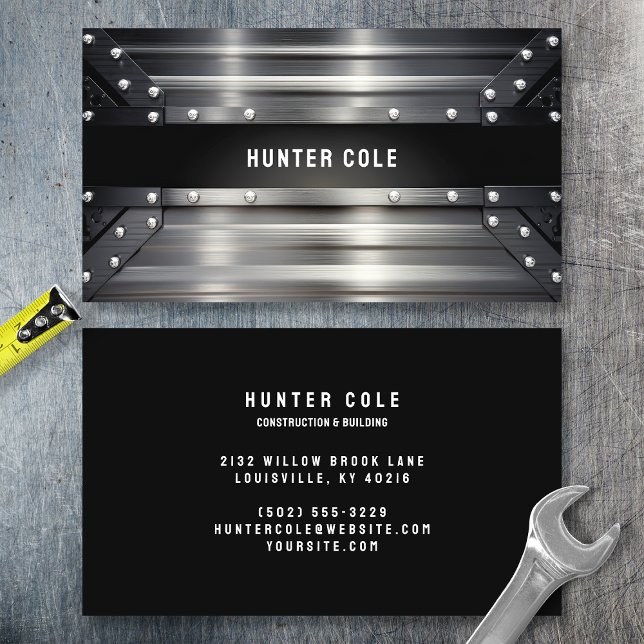 Steel Riveted Industrial Business Card (Creator Uploaded)