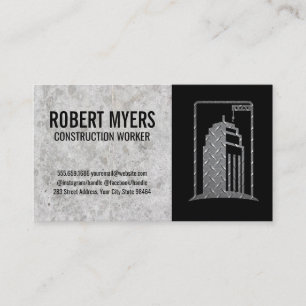 Steel Sky Scraper Building Construction Appointment Card