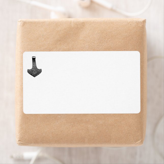 Steel Thor's Hammer shipping labels (Insitu)