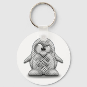 Steel Tux Key Ring