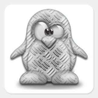 Steel Tux Square Sticker