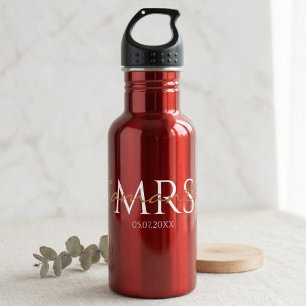 steel water bottle  weddings mrs