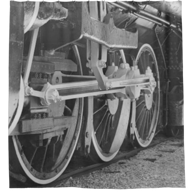 STEEL WHEELS IV SHOWER CURTAIN (Front)