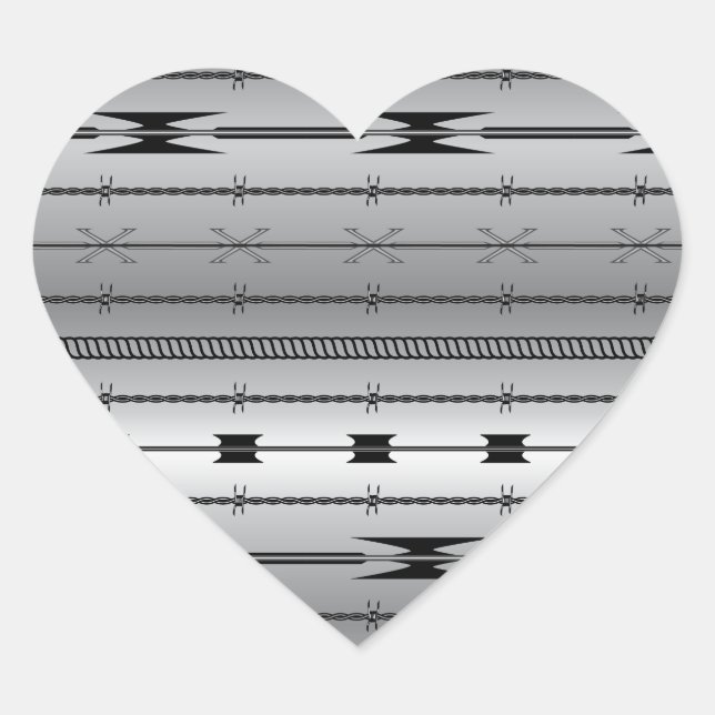 Steel Wires Heart Sticker (Front)
