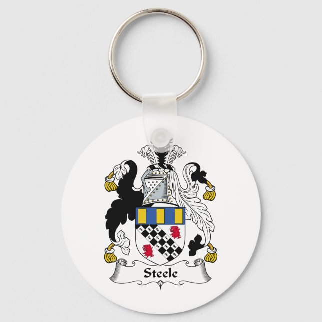 Steele Family Crest Key Ring (Front)