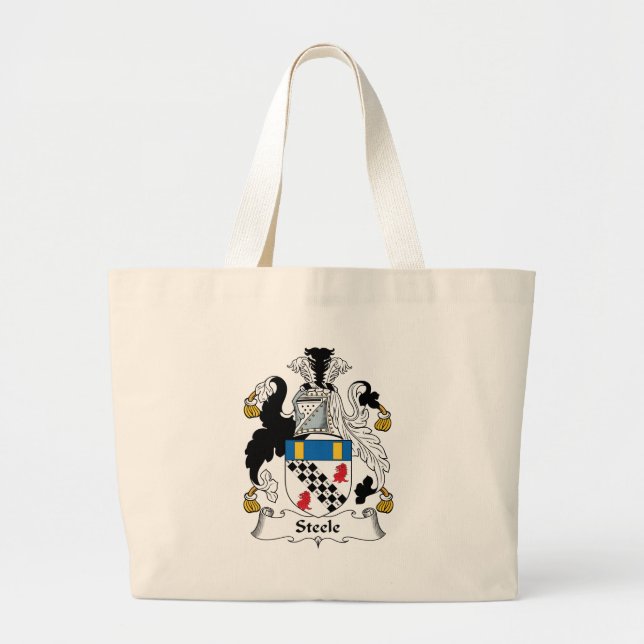 Steele Family Crest Large Tote Bag (Front)