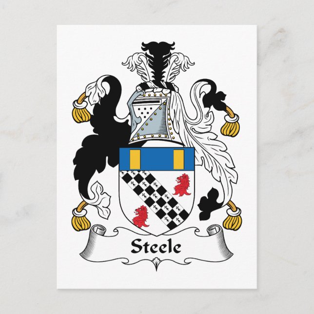 Steele Family Crest Postcard (Front)
