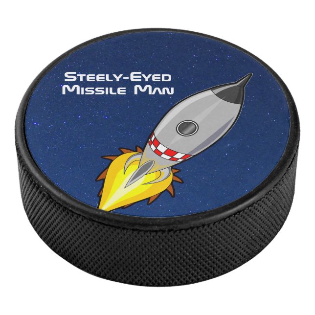 Steely-Eyed Missile Man Hockey Puck (3/4)
