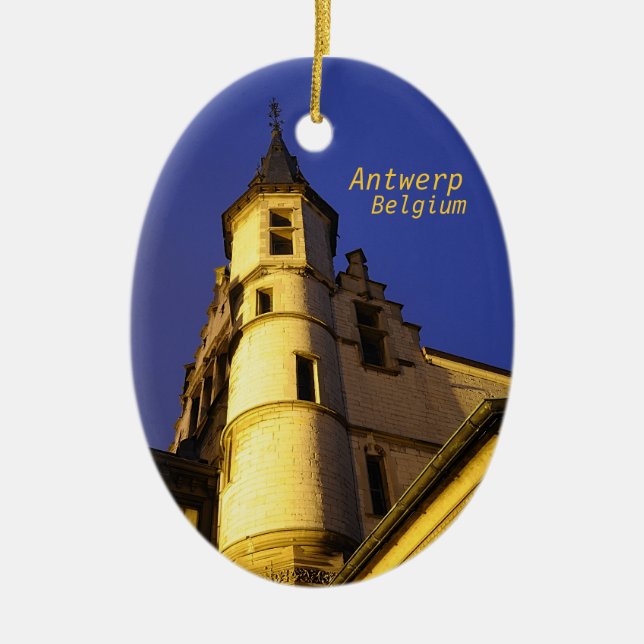 steenant, Antwerp, Belgium Ceramic Tree Decoration (Front)