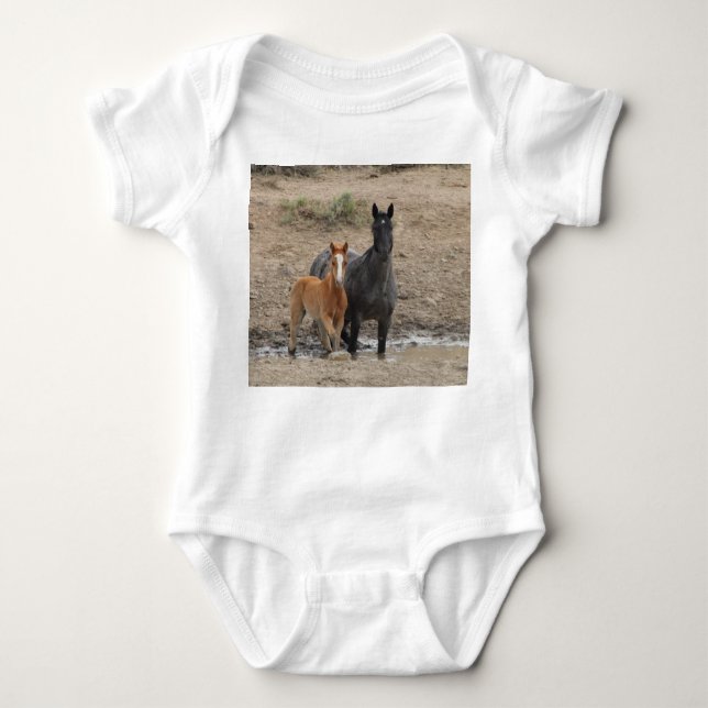 Steens Wild Horse Baby Bodysuit  (Front)