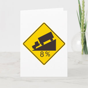 Steep Decline Greeting Cards