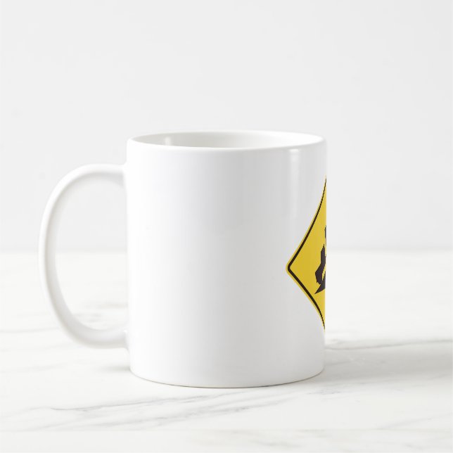 Steep Grade Traffic Sign Trucking Hauling Caution Coffee Mug (Left)