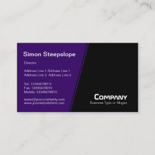 Steep Slope - Dark Purple and Black Business Card
