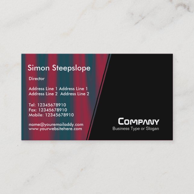 Steep Slope - Drapery 02 Business Card (Front)