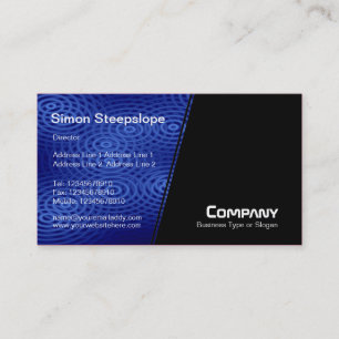 Steep Slope - Electric Rain (Blue) and Black Business Card