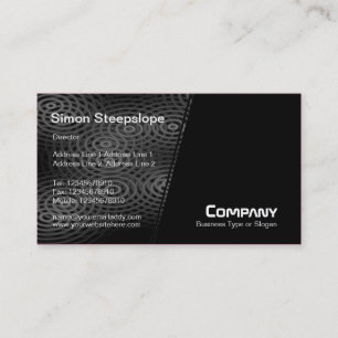 Steep Slope - Electric Rain (Grey) and Black Business Card
