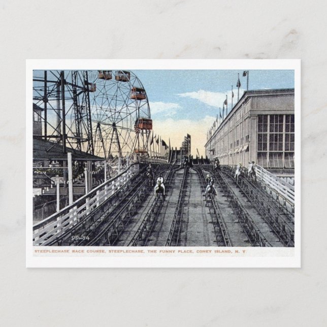 Steeplechase, Coney Island, New York Vintage Postcard (Front)