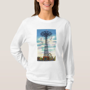 Steeplechase Park Parachute Jump Daytime Scene T-Shirt