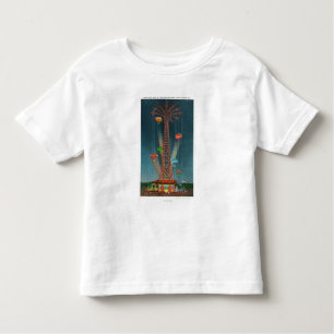 Steeplechase Park Parachute Jump View at Night Toddler T-Shirt