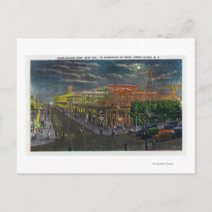Steeplechase Park Surf Ave to Broadway at Postcard