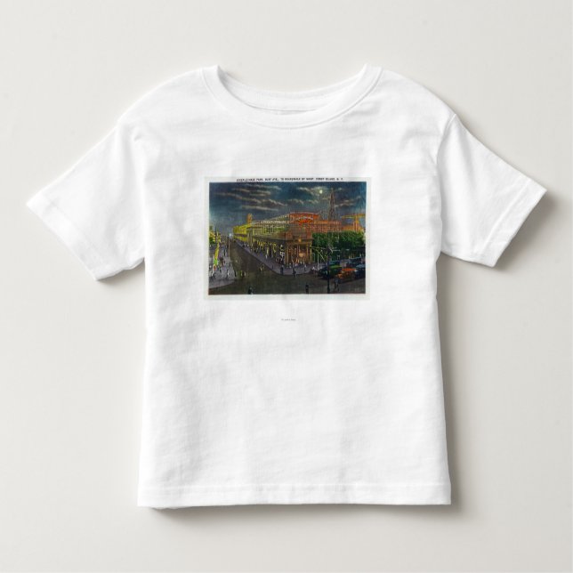 Steeplechase Park Surf Ave to Broadway at Toddler T-Shirt (Front)