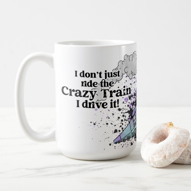 Steer the Crazy Train Coffee Mug (With Donut)