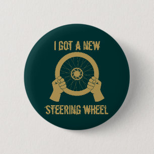 Steering wheel 6 cm round badge