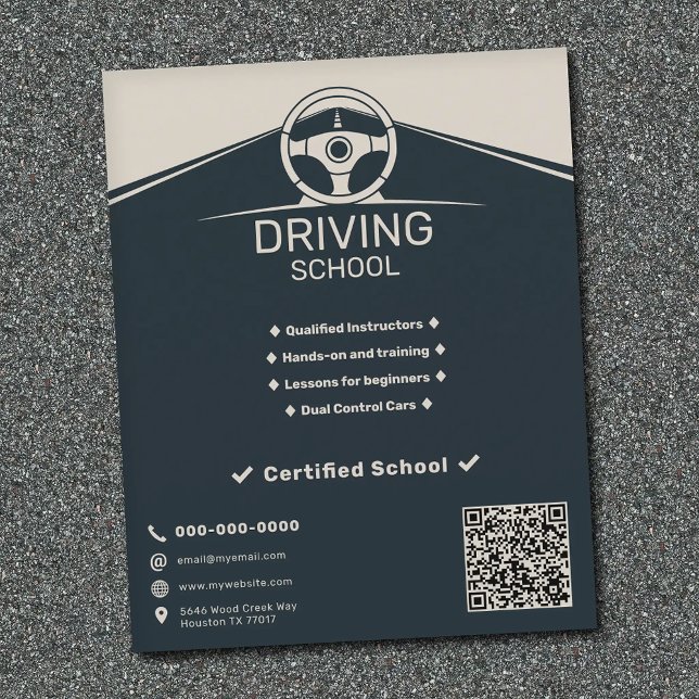Steering Wheel - Driving School Flyer (Steering Wheel - Driving School Flyer)