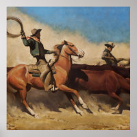 “Steers to Market” Western Art by Maynard Dixon