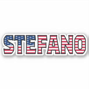Stefano Name Vorname USA Sticker Stickerset