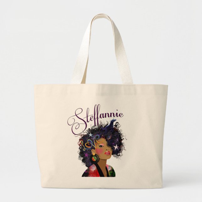 " Steffannie" (Personalised Tote) 2 Large Tote Bag (Front)
