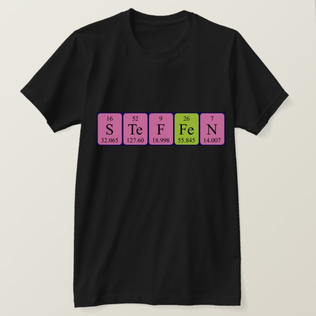 Steffen periodic table name shirt (Design Front)