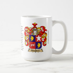 Steffen, the Origin, the Meaning and the Crest Coffee Mug