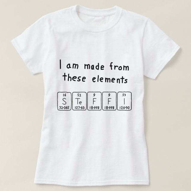Steffi periodic table name shirt (Design Front)