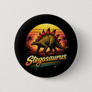 Stegosaurus 6 Cm Round Badge
