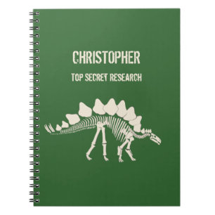 Stegosaurus Bones Dinosaur Dig Spiral Notebook