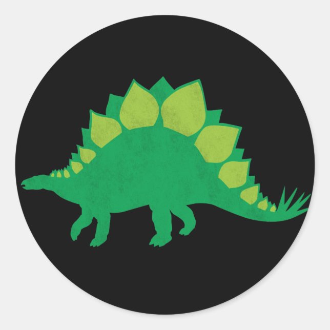 Stegosaurus Classic Round Sticker (Front)