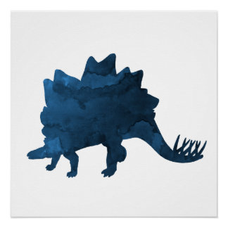 Stegosaurus Dinosaur Art Poster