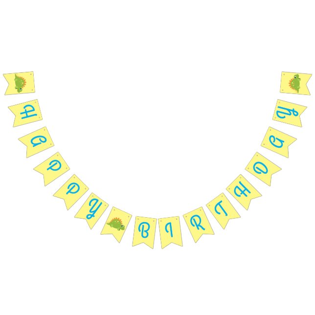 Stegosaurus Dinosaur Birthday Party Bunting (All)