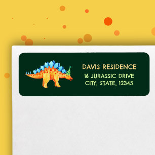 Stegosaurus Dinosaur Boys Birthday Watercolor